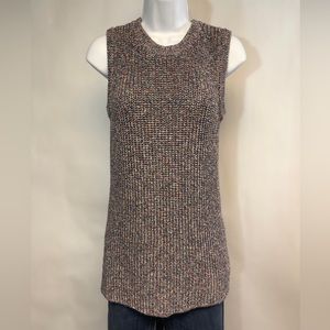 Women’s Ella Moss Multi-Color Sleeveless Pullover Crochet Sweater Size M